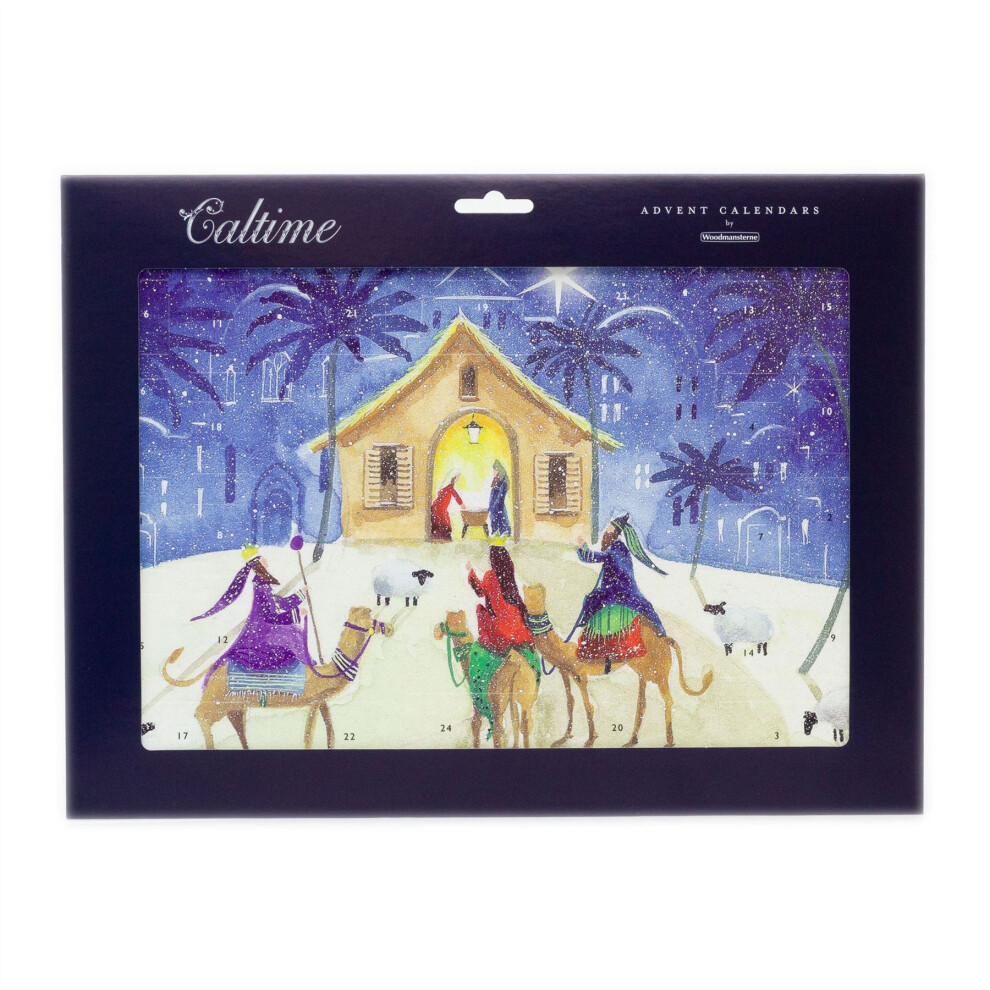 Carousel We Three Kings Christmas Advent Calendar | Nativity Advent Calendar - 36X27cm