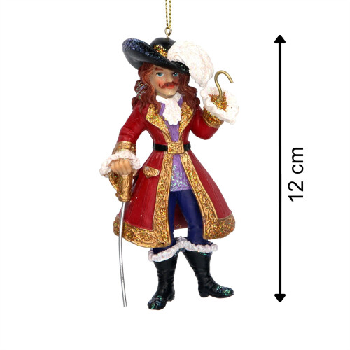 Carousel Captain Hook Christmas Tree Bauble | Peter Pan Christmas Tree Ornament - 12cm 2