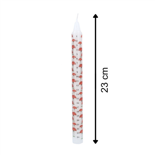 Carousel Toadstool Christmas Advent Candle | Mushroom Advent Christmas Candle - 23cm 2
