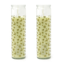 Cream Christmas Advent Pillar Candle in Glass Jar | Pillar Christmas Candle 21cm