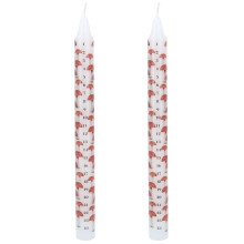 Set of 2 Toadstool Christmas Advent Candle | Mushroom Christmas Candle - 23cm