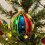 Carousel Multicoloured Rainbow Christmas Bauble | Christmas Tree Hanging Ornament - 8cm 2