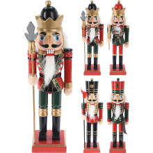 Traditional Wooden Christmas Nutcracker Soldier Figure with Moveable Parts 25cm