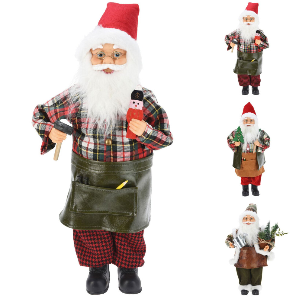 Carousel Workshop Standing Santa Figure | Traditional Father Christmas Ornament - 45Cm