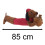 Carousel Christmas Dog Draught Excluder | Boucle Fabric Dog Draft Cushion for Doors 85cm 3