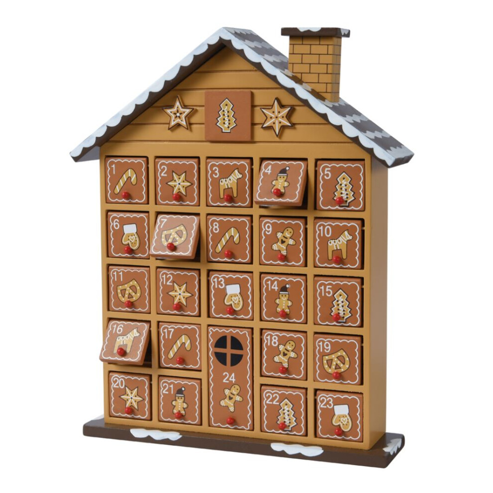 Carousel Gingerbread House Christmas Advent Calendar | Fill Your Own Advent Calendar 31Cm
