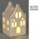 Carousel 10cm White Ceramic LED Christmas House | Light-Up Ornament | Design Varies 5