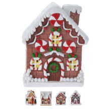 Gingerbread LED Christmas House | Christmas Village Festive Light-up House 10cm