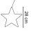 Carousel Medium Silhouette LED Christmas Star | 77 LED Star Light Window Decoration 28cm 3