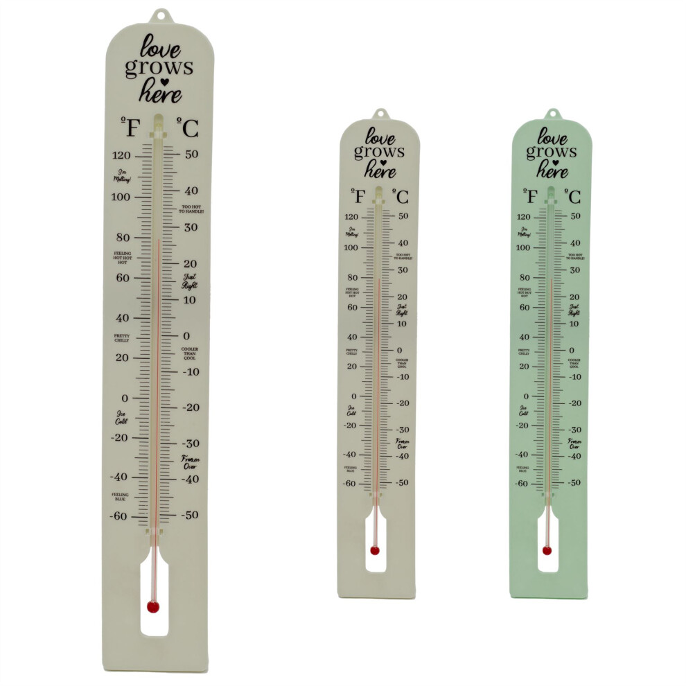 The Potting Shed Wall Mounted Waterproof Outdoor Garden Thermometer - 40cm