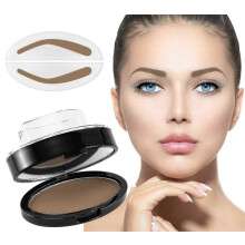 Eyebrow Seal Stamp Powder ,waterproof One Second Make Up Nature Tinting Coloring Kit for Makeup Beginners