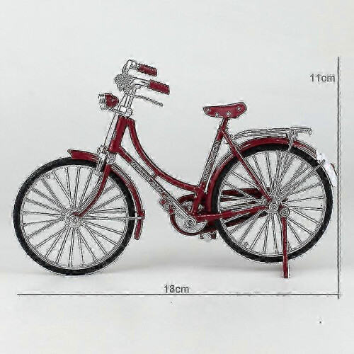 1:10 Alloy Classic Retro Bicycle Model Ornament - 2