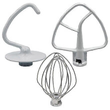 Mixer Kit for Ksm150 Includes Dough Hook Wire Whip And Coated Flat Beater, 3 Pieces Stand Mixers Repair Set Compatible