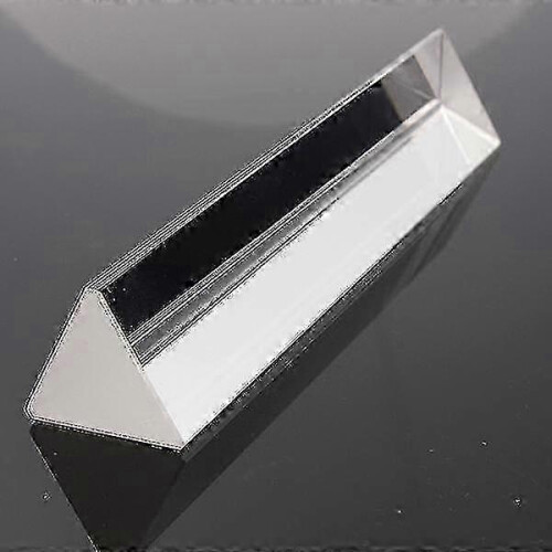 15cm Optical Glass Crystal Triple Triangular Prism Photography Physics Teaching Light Spectrum 1
