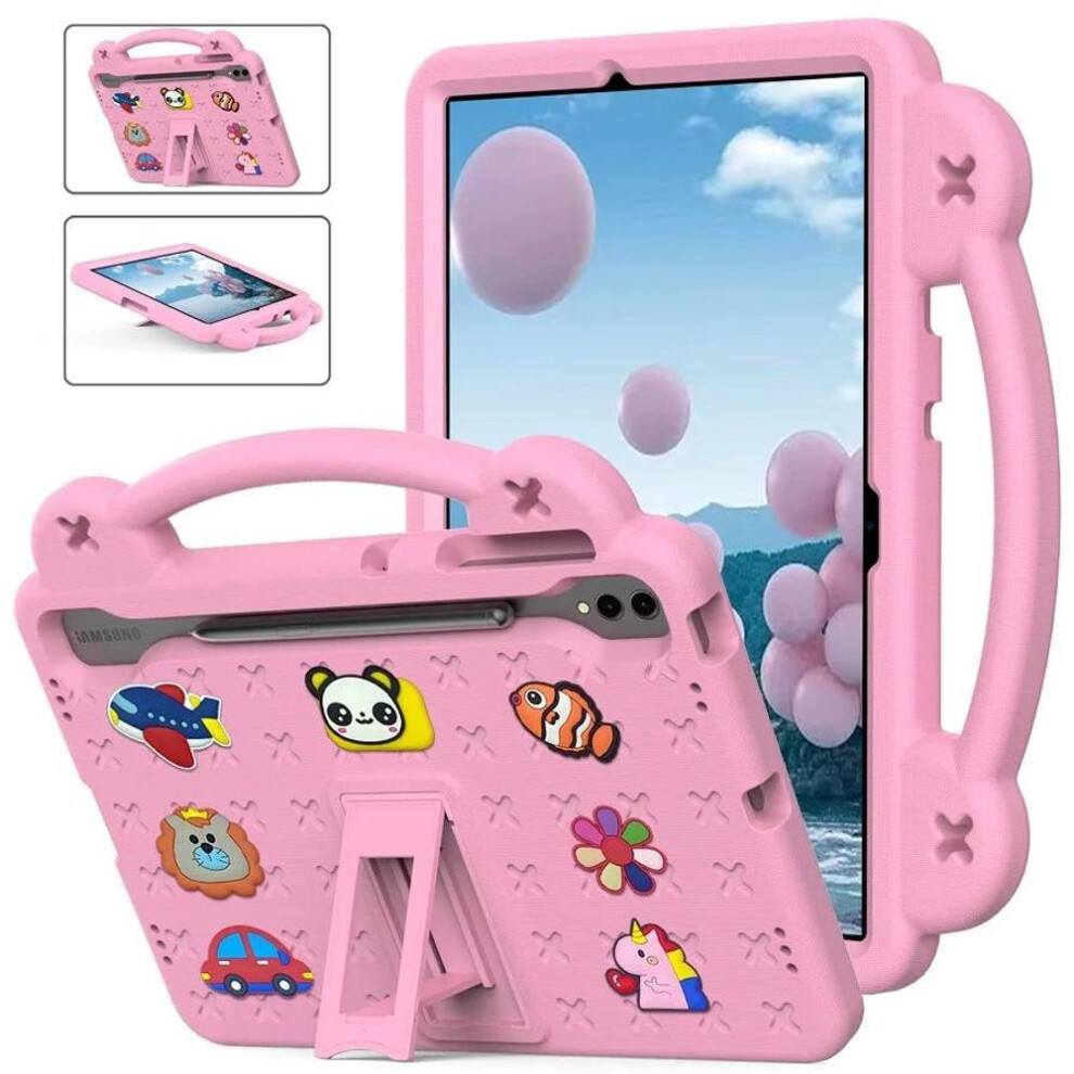 (pink, Tab S6 10.5  inch) Kids Eva Bear Stand Case For Samsung Galaxy Tab S9 Fe 11 S8 11 Funda Tab S9 Fe Plus 12.4 S7 Fe S8 Plus Shockproof Tablet Cover