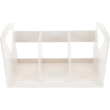 (White) Magazine Desk Rack Practical Bookshelf Desktop Bookshelf Organizer Wooden Book Holder Bookshelf for Desk Bookshelf Portable