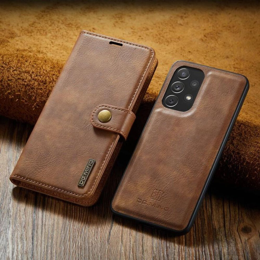 (, Oneplus 11) Business Genuine Leather Wallet Case For Iphone 13 12 11 Card Holder Strong Magnetic Flip Cover For Samsung S22 S21 S20 S10 A33 A5 Brown 6902767676648