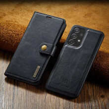 (black, Samsung S21 Ultra) Business Genuine Leather Wallet Case for iPhone 13 12 11 Card Holder Strong Magnetic Flip Cover For Samsung S22 S21 S20 S10 A33 A53 A73 A52 A51 A71