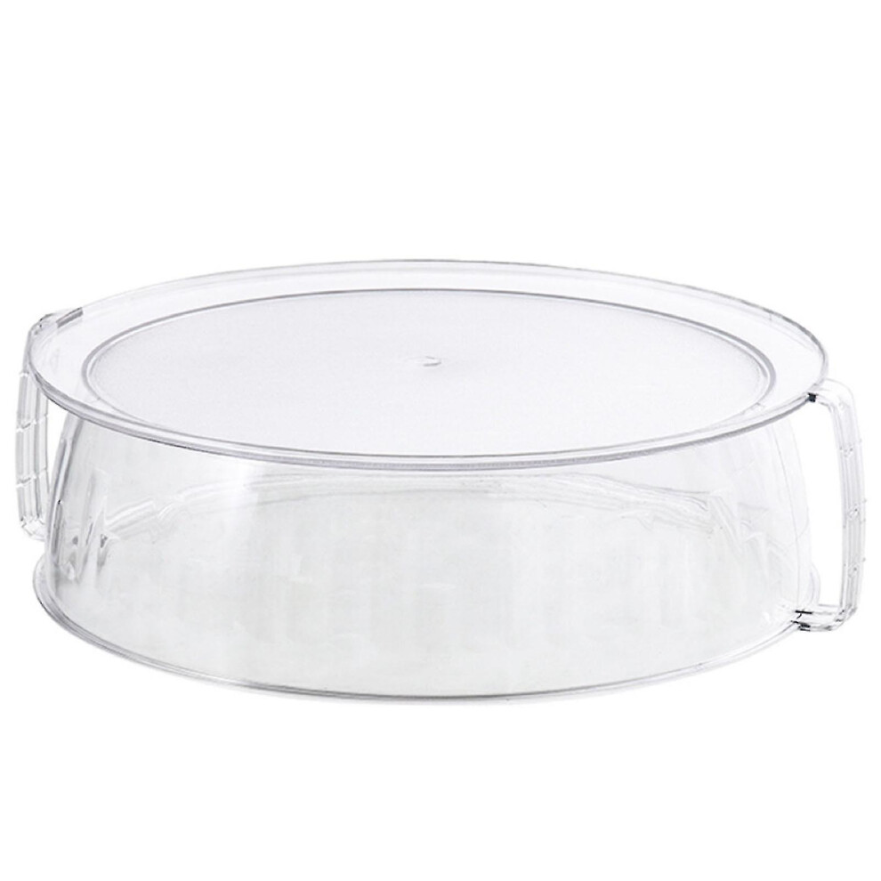 Tall Microwave Glass Plate Cover Splatter Guard Lid with Handle for Heating Pasta Warming Leftovers