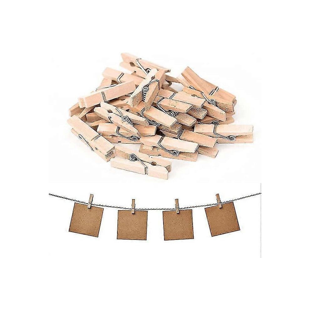 Wooden Clothes Pegs, 40 Pieces Photo Paper Clothes Pegs Outdoor Clothes Pegs Multi-purpose Pegs for HSA0