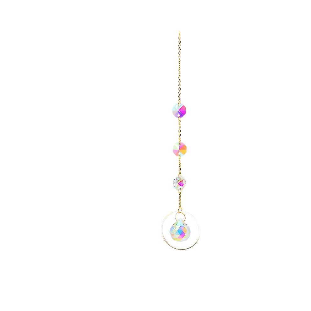 (3#26cm) Moon Sun Catcher Crystal Light Witchy Sun catcher Prism Rainbow Window Hanging