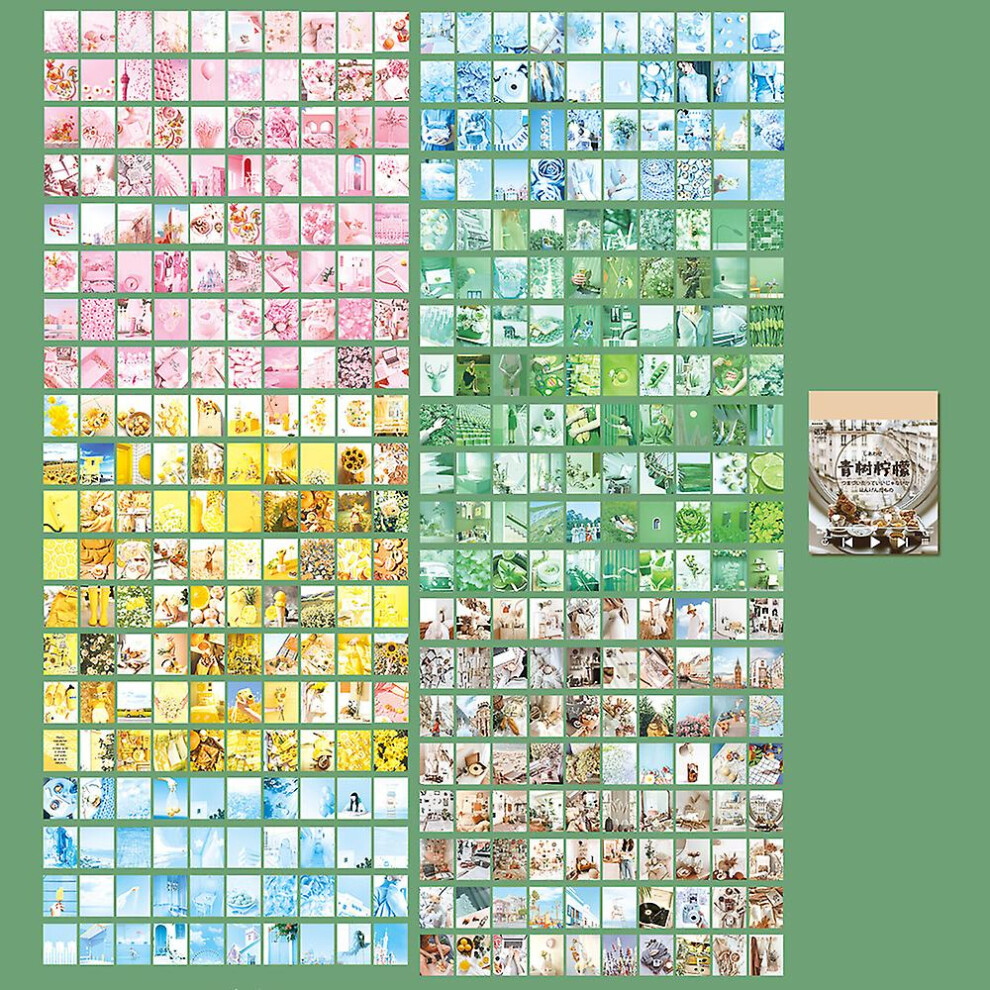 (#1) 400Pcs Vintage Paper Sticker Scrapbooking Journal Planner Album Stationery Craft