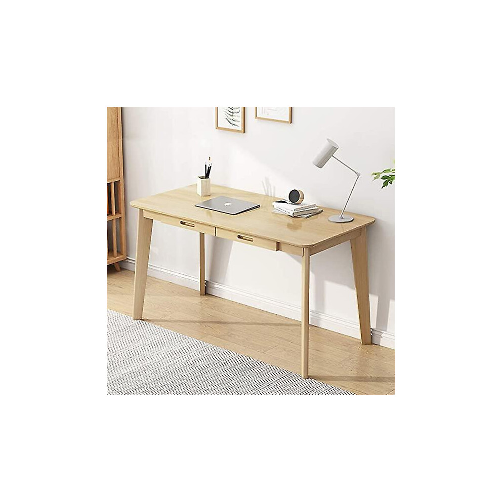 (Wood) Wood Workbench Desk with Drawer Computer Desk PC Laptop Study Table Workstation