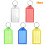 50pack Tough Plastic Key Tags w/ Split Ring Label Window Coded ID Luggage Tags 1