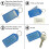 50pack Tough Plastic Key Tags w/ Split Ring Label Window Coded ID Luggage Tags 2