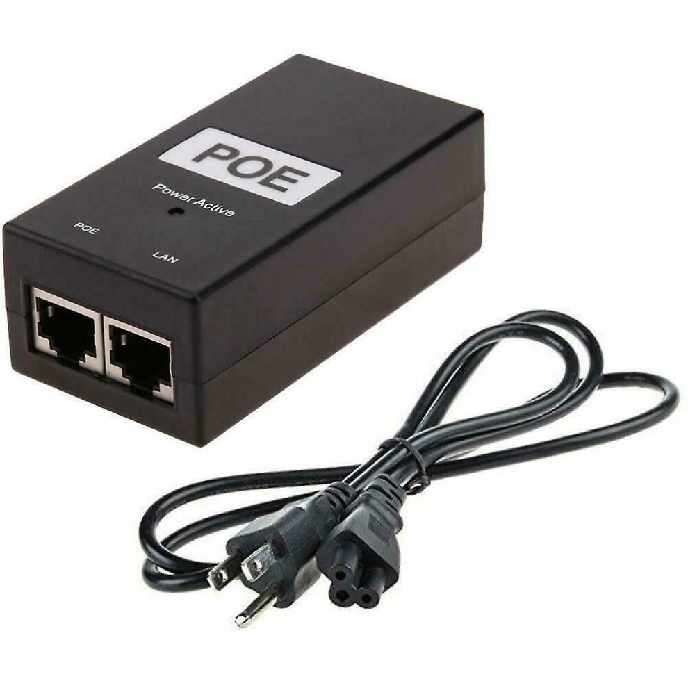 POE Injector 48V 0.5A PowerOver Ethernet Adapter for IP Phone Camera IEEE802.3af