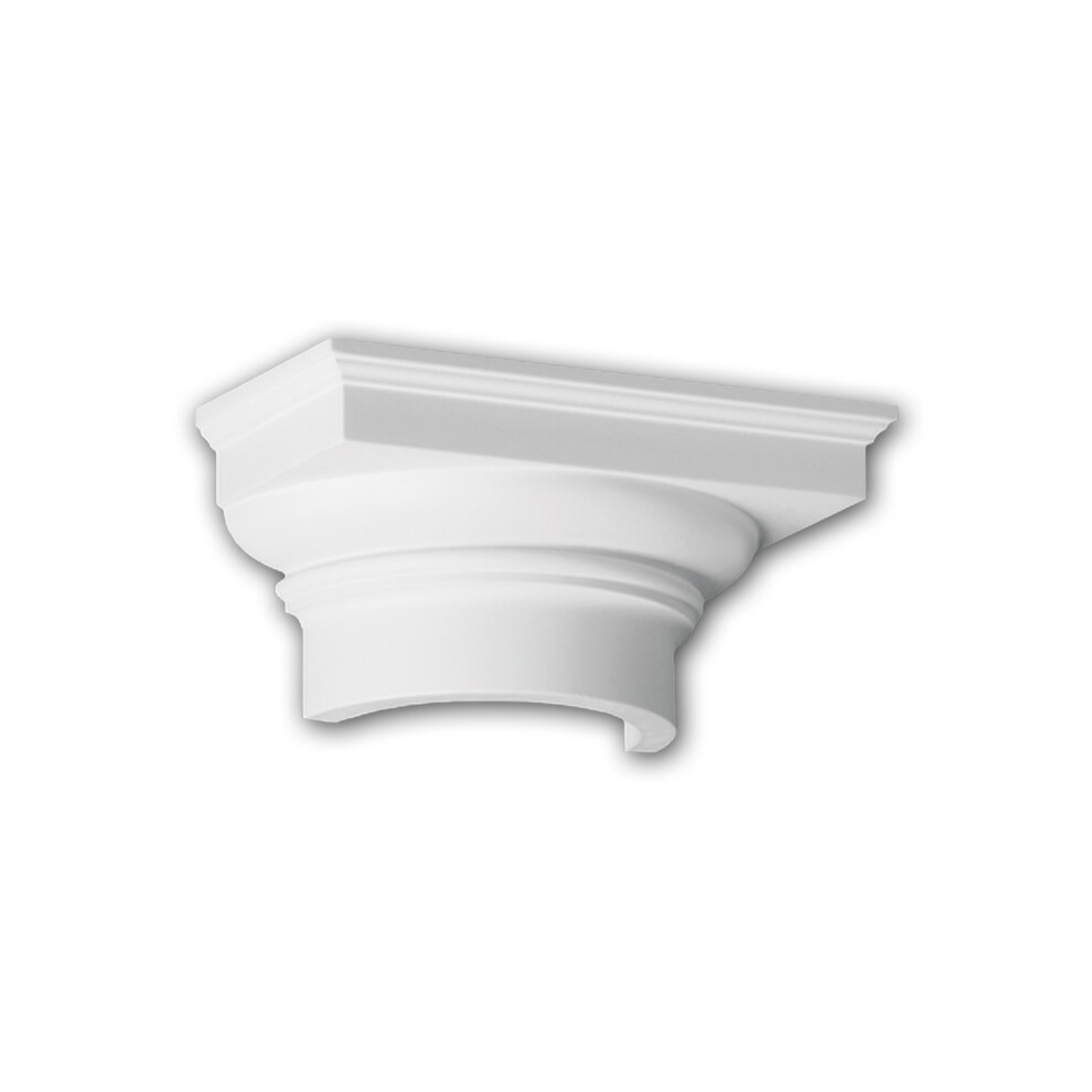 Profhome 415101 Half Column Capital Exterior Trim Column Facade Element 4250691786325