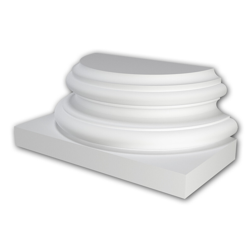 Profhome 417002 Half Column Base Exterior Trim Column Facade Element 4250691786493