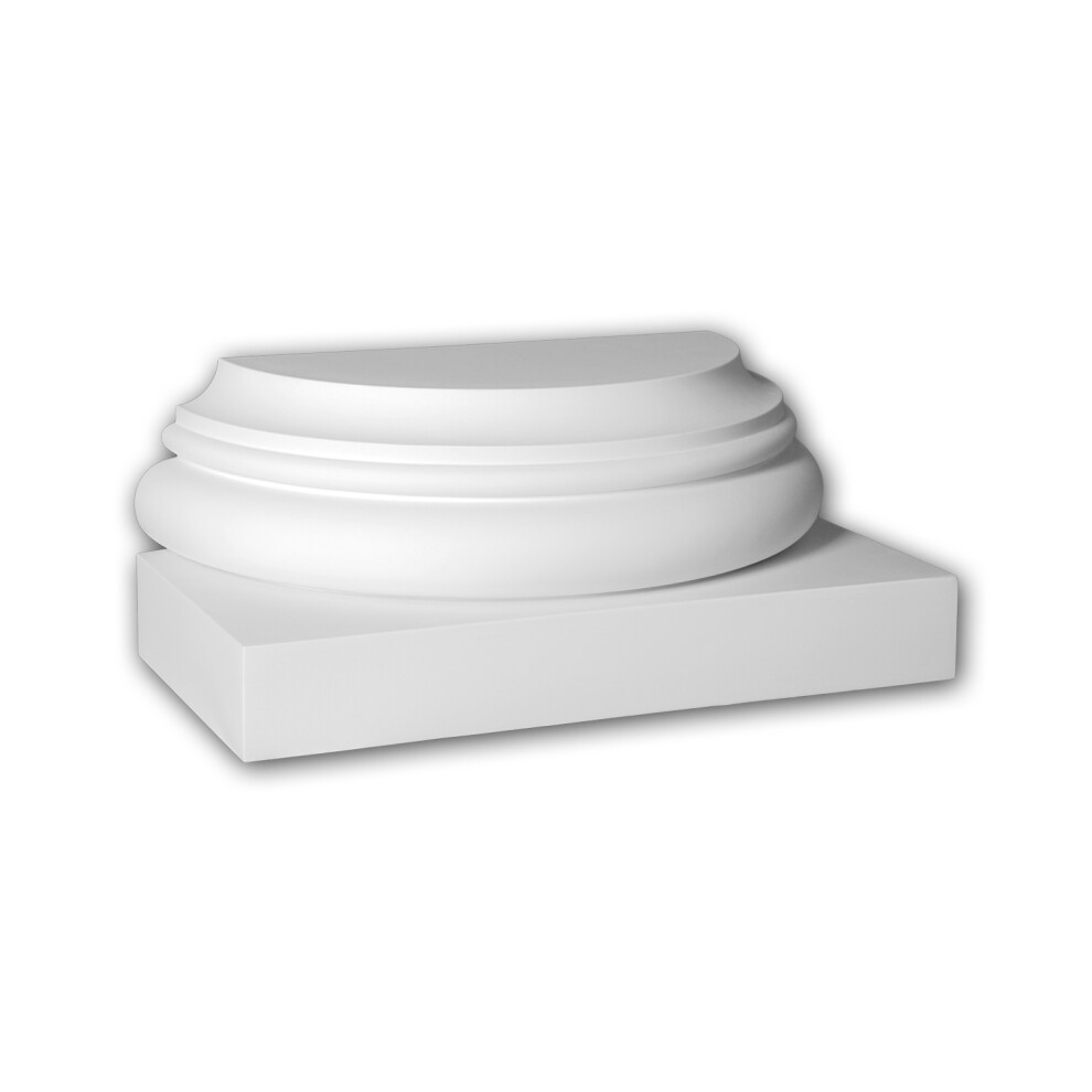Profhome 417101 Half Column Base Exterior Trim Column Facade Element 4250691786509