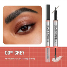 (k3) Eyebrow Pencil, Magic Eyebrow Pencil, Hair Drawing, Waterproof, 3D Micro Eyebrow Pencil, Microblading Eyebrow Pencil with 4 Fork Tips, Creates Natural
