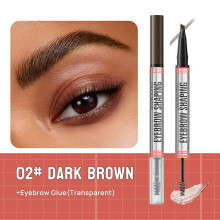 (k2) Eyebrow Pencil, Magic Eyebrow Pencil, Hair Drawing, Waterproof, 3D Micro Eyebrow Pencil, Microblading Eyebrow Pencil with 4 Fork Tips, Creates Natural