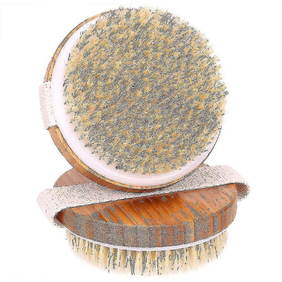 Exsader Not,Specified (As Show, One Size) 2 Pieces Of Dry Body Brush, Shower Brush, Back Frosted Bamboo