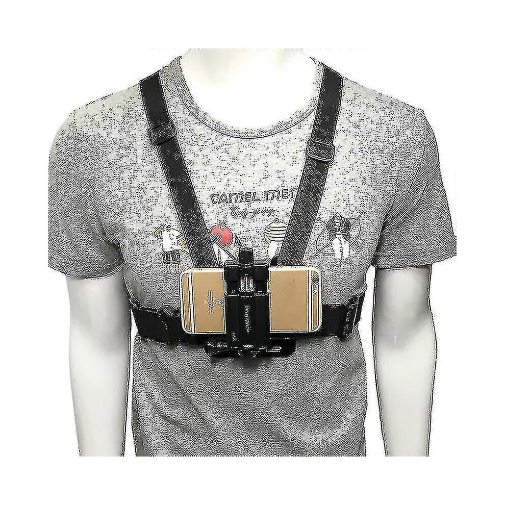 (As Show, One Size) Universal Mobile Phone Holder Action Camera Holder Mobile Phone Holder Shooting Accessories Chest Strap Not,Specified 6953460341449