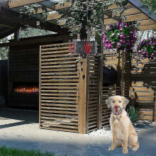 (As show, One size) Outdoor Ultrasonic Bark Control - All Dogs Si No Bark Deterrence
