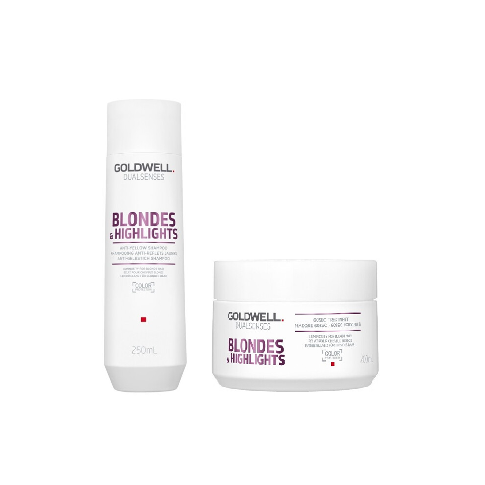 Goldwell Dualsenses Blondes & Highlights A-Y Shampoo 250ml and 60sec Treatment 200ml
