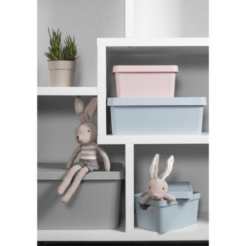 Pack of 2 Storage Container With Lid Home Organising Solution 17L Box Basket 1