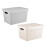 Pack of 2 Storage Container With Lid Home Organising Solution 17L Box Basket 1