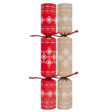 Box of 50 Red Christmas Crackers Bulk Catering Party Celebration 12" Xmas