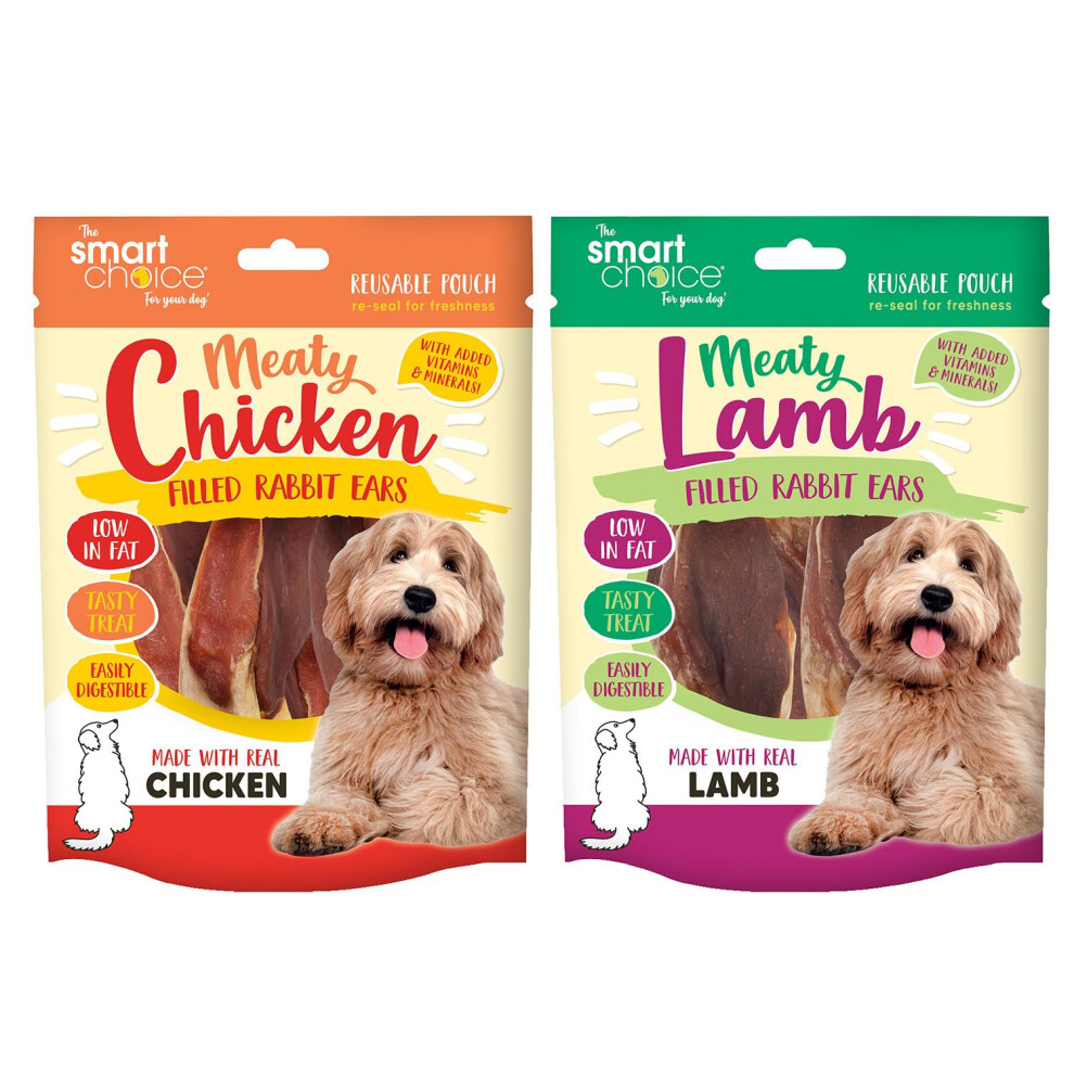 Yöl Chicken + Lamb Pack Of Meat Filled Rabbit Ears Pet Dog Puppy Treat Reward