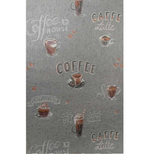 Erismann Coffee Cups Wallpaper Grey Brown Beans Kitchen Paste The Wall Vinyl 1
