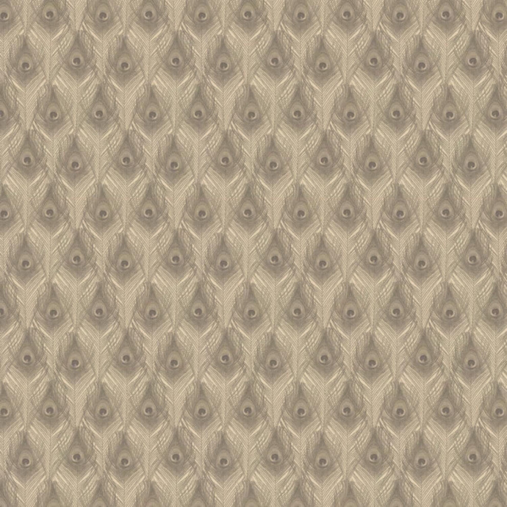 Galerie Organic Textures Peacock Feathers Beige Wallpaper Nature Feature Wall 5055430079794