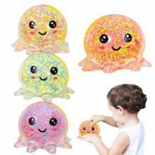 Bola de ventilación de calamar con luz brillante, juguetes de pulpo para apretar, Bola de pulpo de burbuja