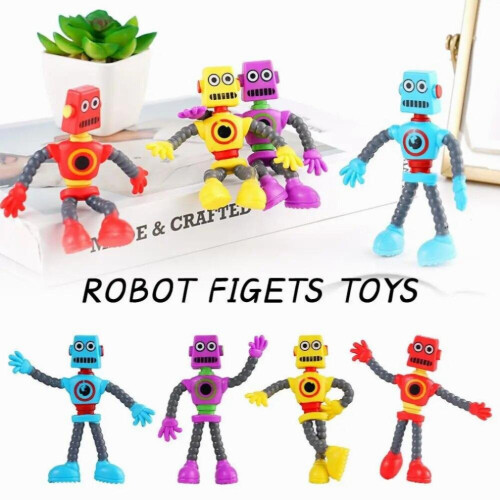 1PCS Robot Figets Toys Creative Wire Robot Twisted TDeformed Ever-changing Doll Fun Decompression Tricky 1