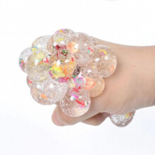 Squishy Balloon Squeeze Grape Balls Relief Balls Hand Fidget Toy Rainbow Novetly Squeeze Ball Mesh Squishy Balls