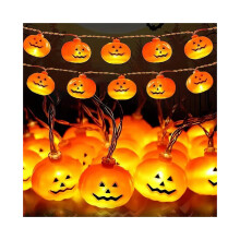 CNMTCCO Halloween-Kuerbis-Lichterkette, 3 Meter, 20 Stueck, fuer Raum- und Gartendekoration