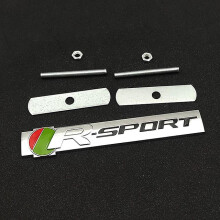 (Grill Chrome) Otwoo 3d Metal Rsport R Sport Logo Car Front Grill Emblem Trunk Badge Decal For Jaguar Xj Fx Xe F Pace Xf R Sport Sticker Accessories